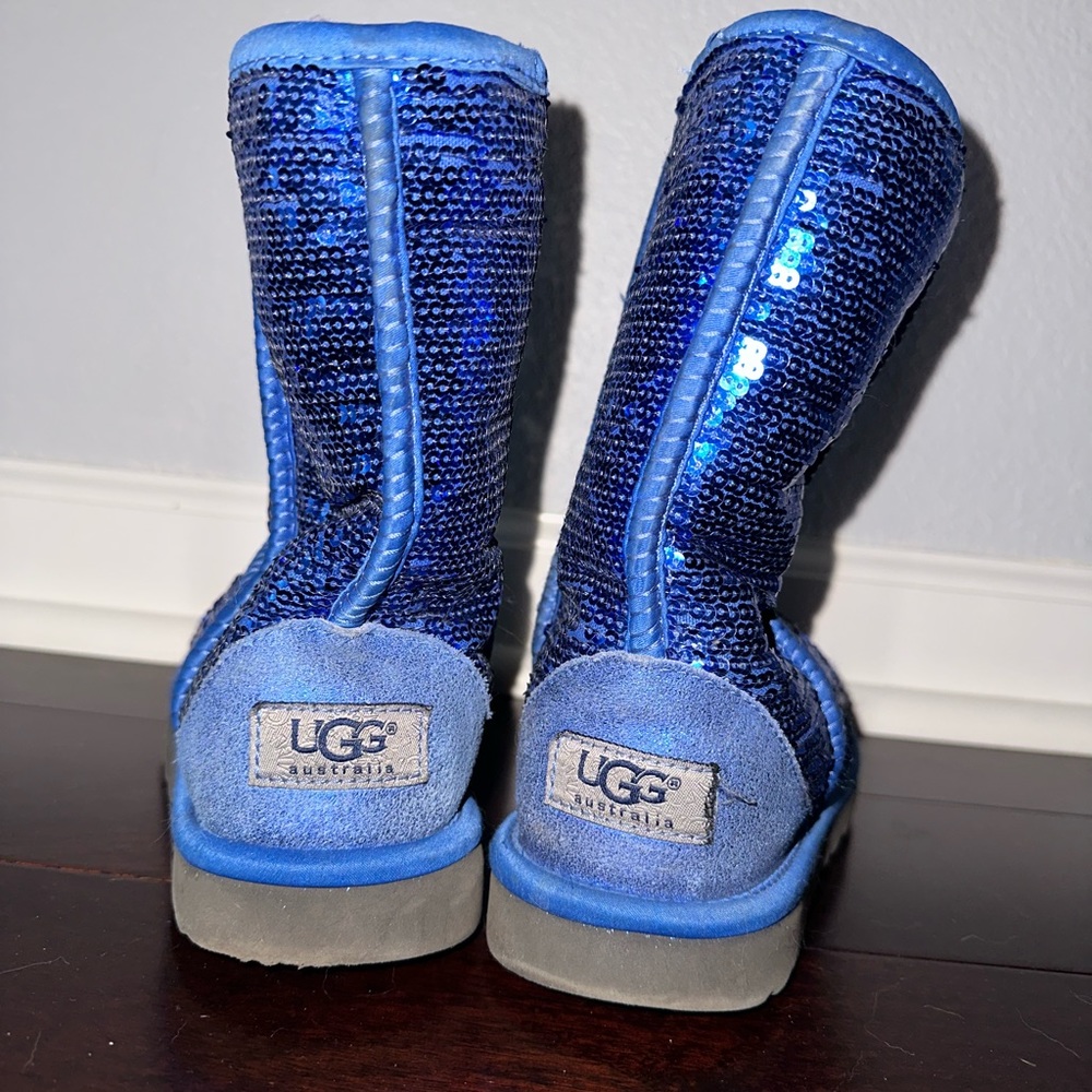 Blue Sequin Shiny Sparkly Uggs